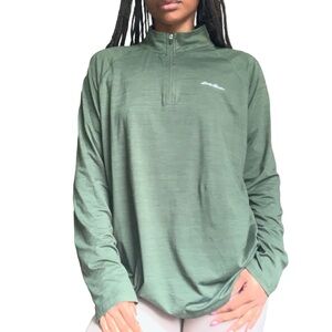 Green Quarter-Zip Pullover